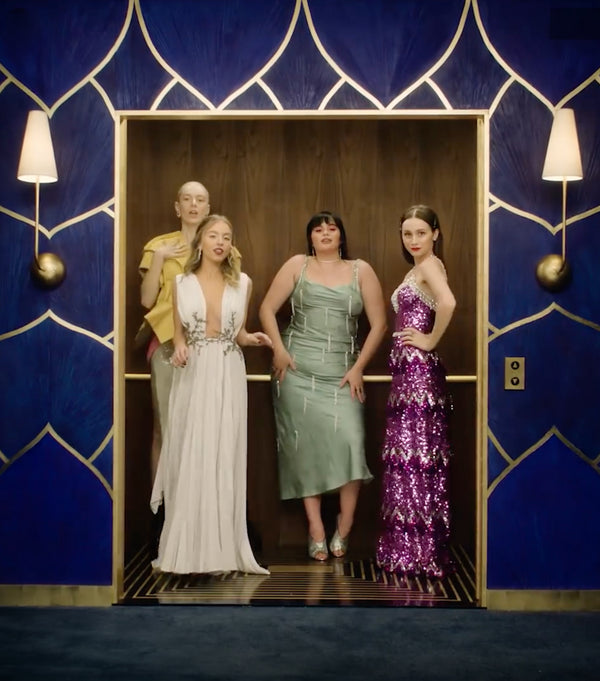 Members of the cast of Euphoria were among many artists passing through the elevator set.