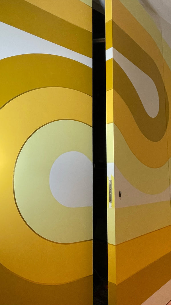 On a low traffic door, wrapping the design was a viable design choice.