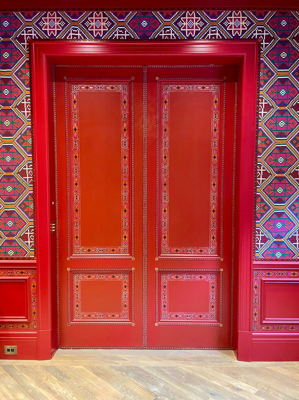 Finished pocket doors.